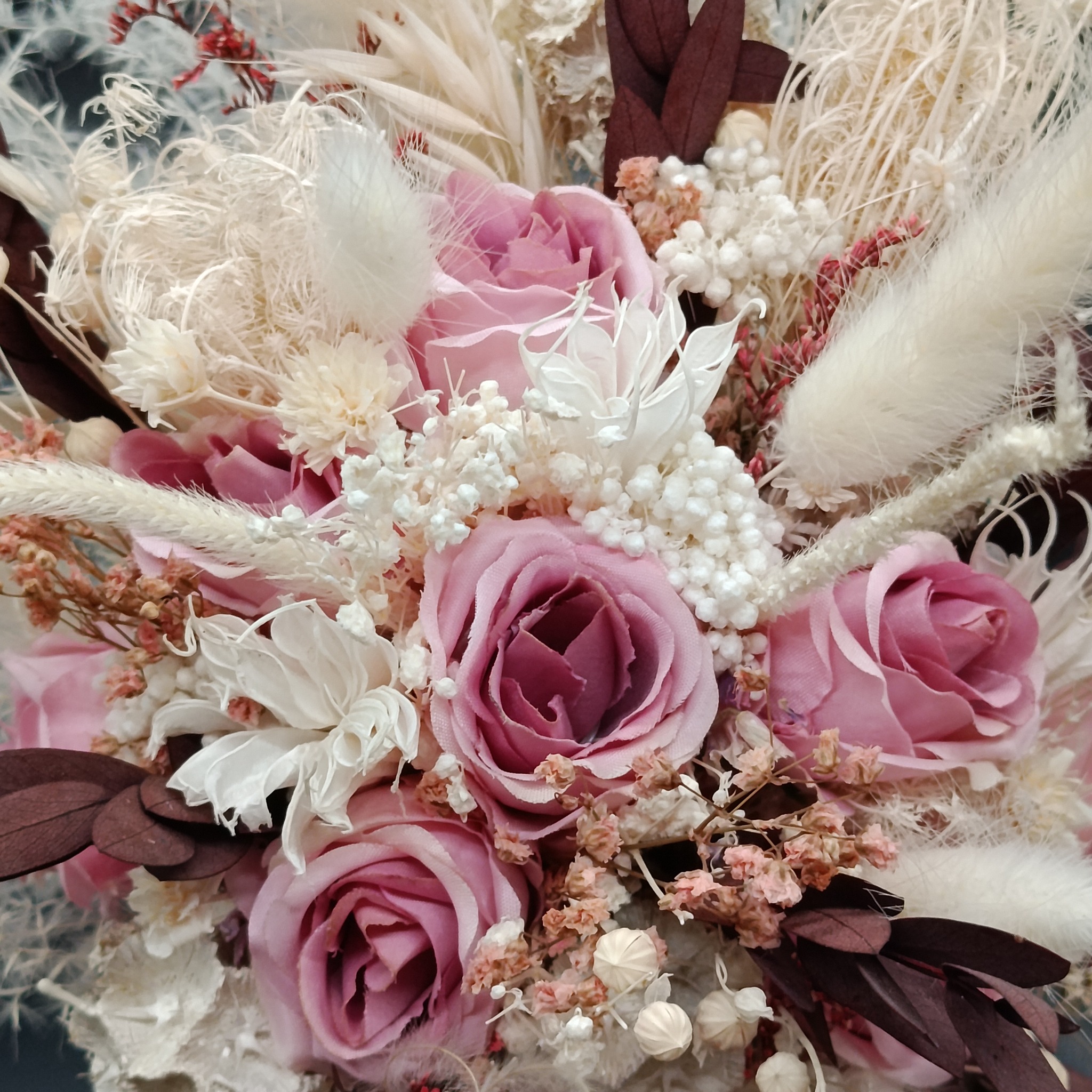 Lux Mollis - Trockenblumenstrauß - Rosa & Weiß