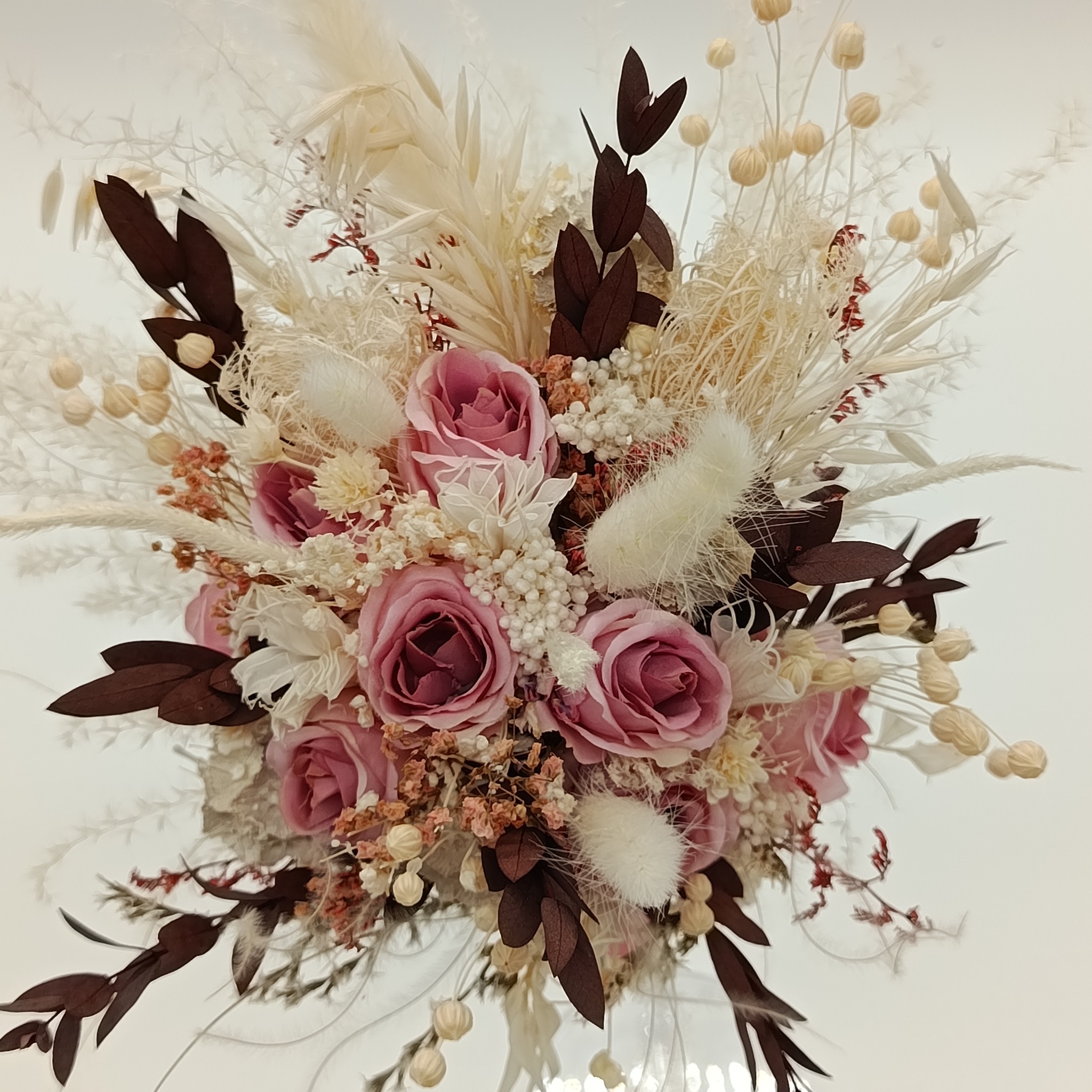 Lux Mollis - Trockenblumenstrauß - Rosa & Weiß