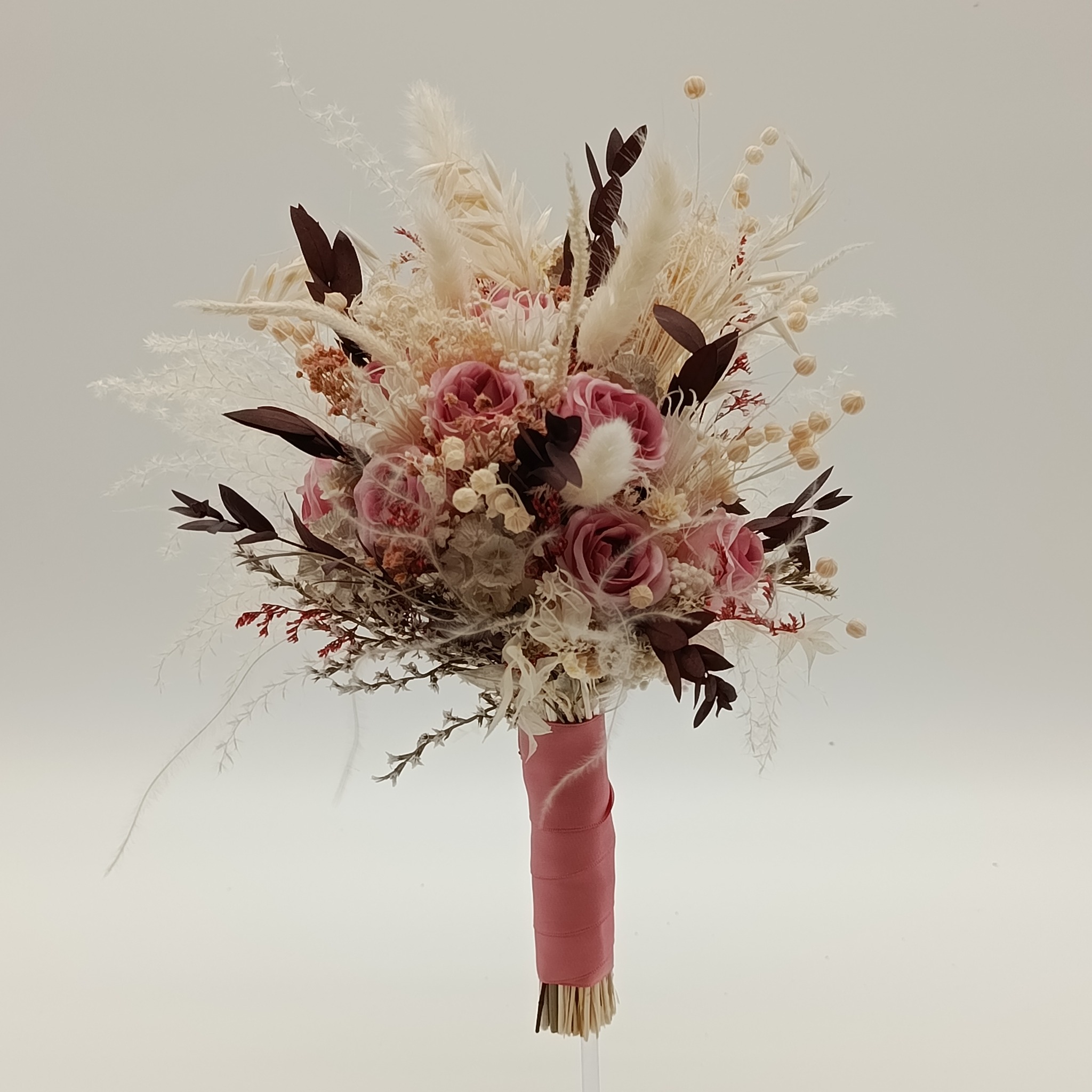 Lux Mollis - Trockenblumenstrauß - Rosa & Weiß