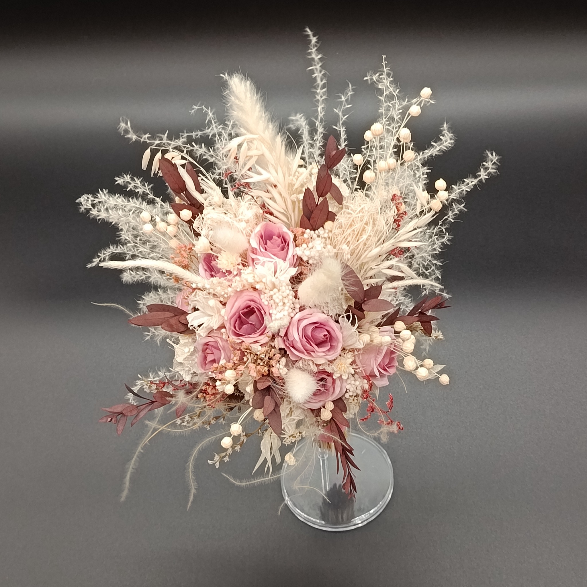 Lux Mollis - Trockenblumenstrauß - Rosa & Weiß