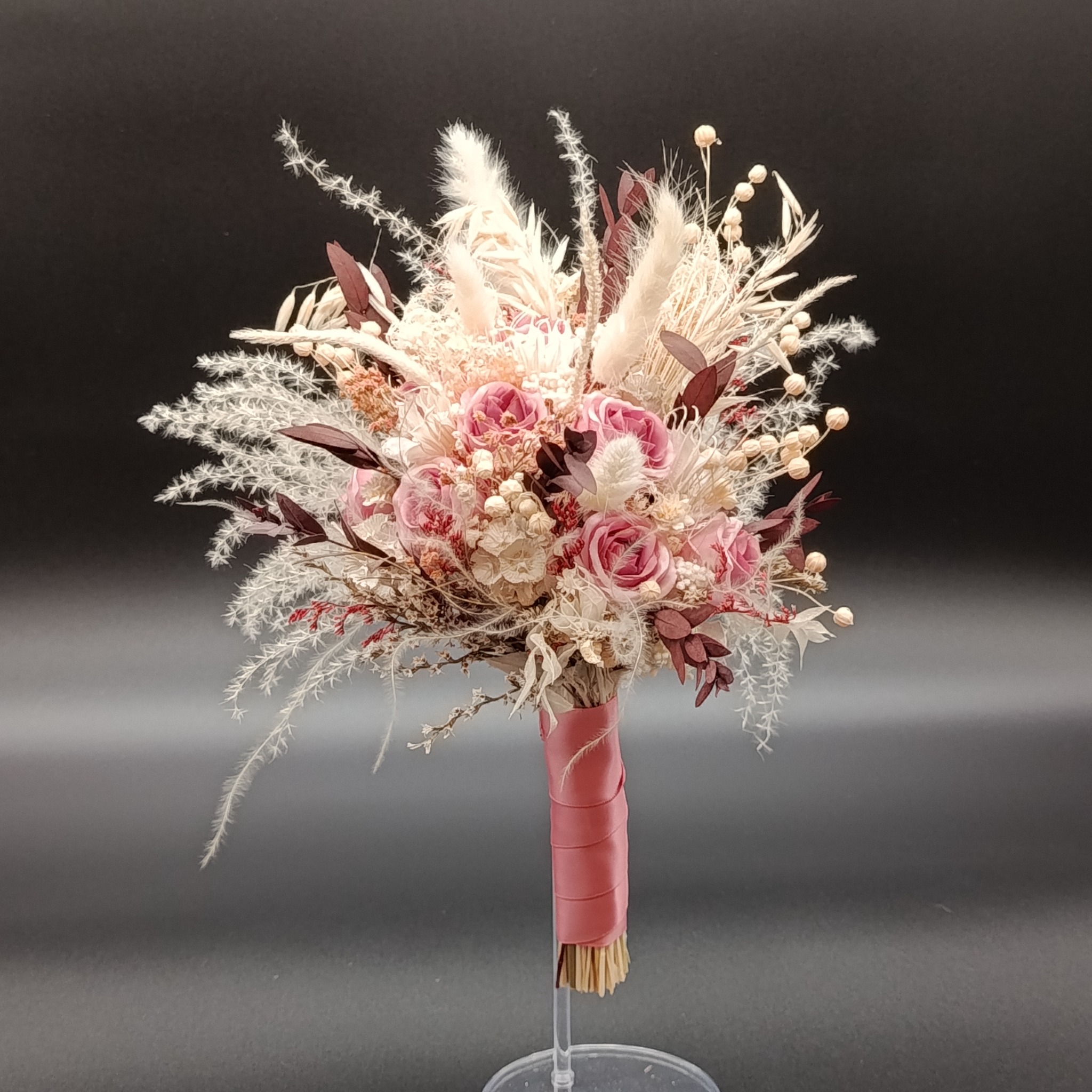 Lux Mollis - Trockenblumenstrauß - Rosa & Weiß