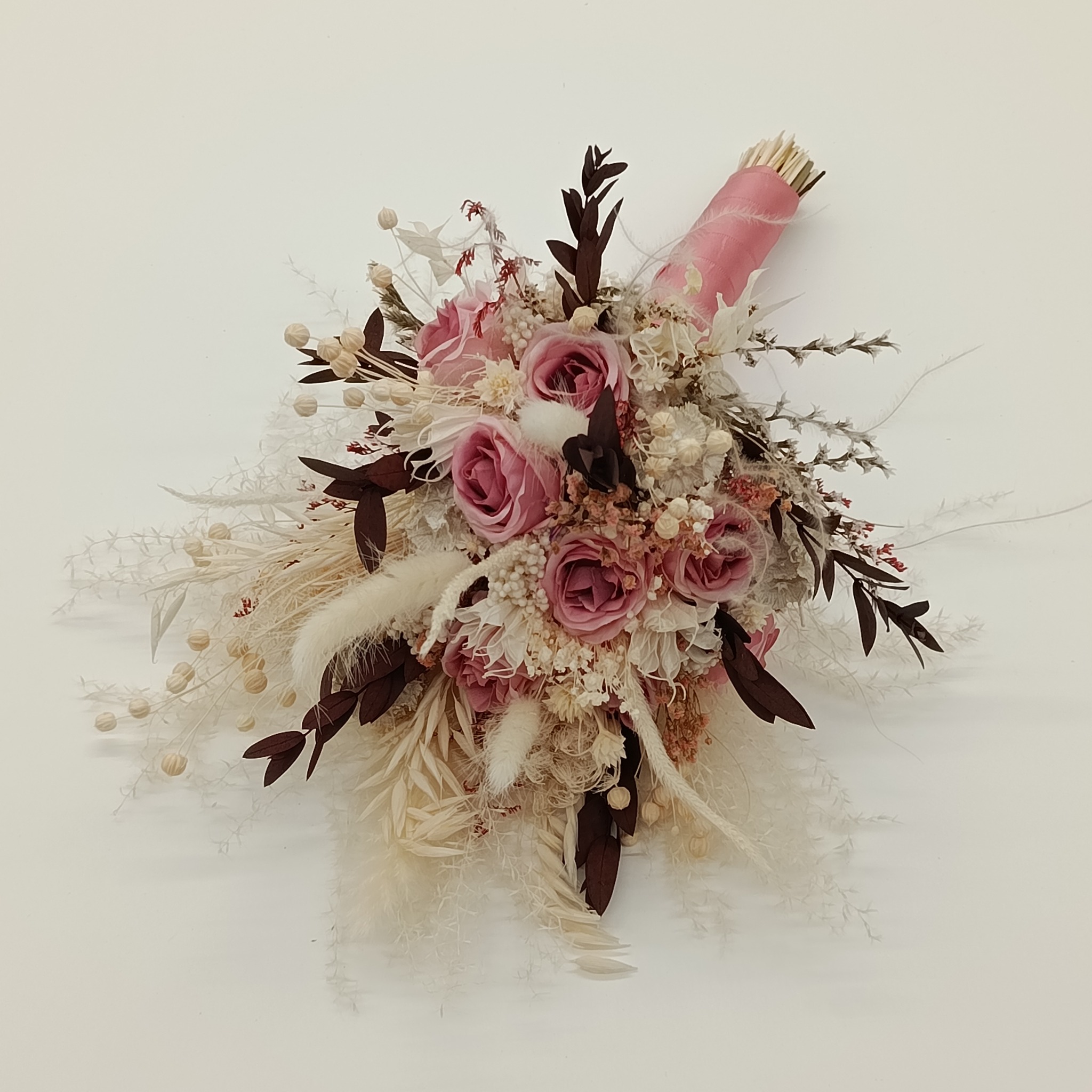 Lux Mollis - Trockenblumenstrauß - Rosa & Weiß