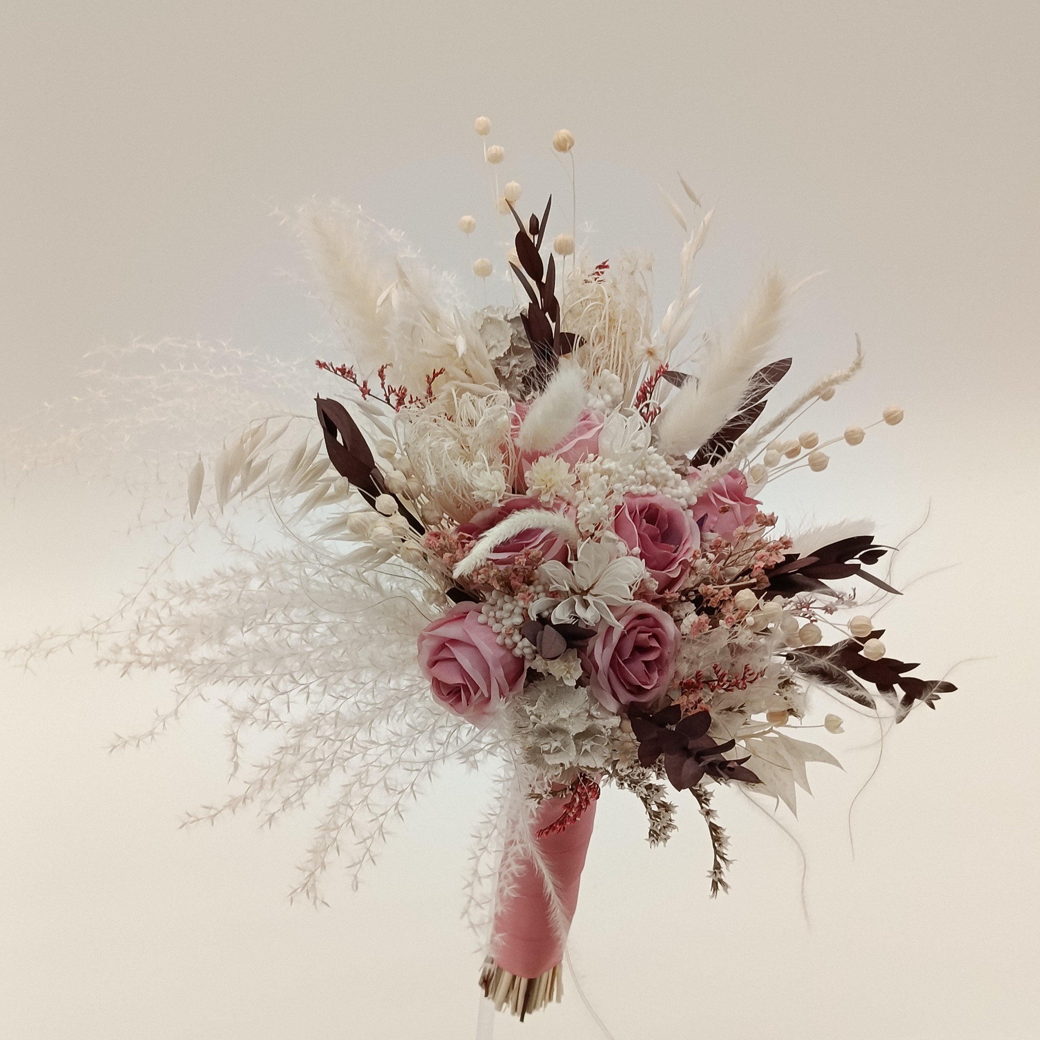 Lux Mollis - Trockenblumenstrauß - Rosa & Weiß
